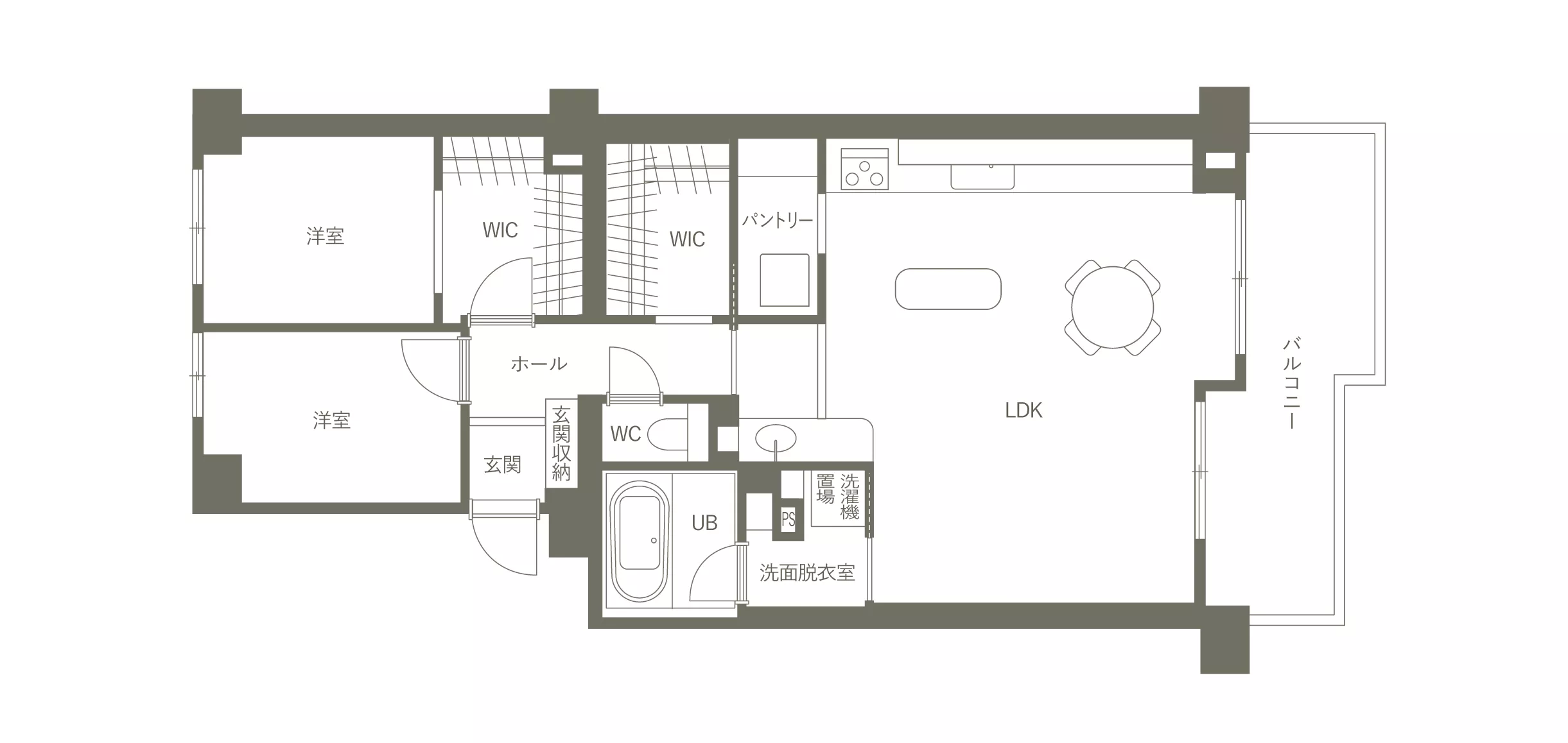 名古屋市昭和区のマンションをリノベーションした後の間取り図