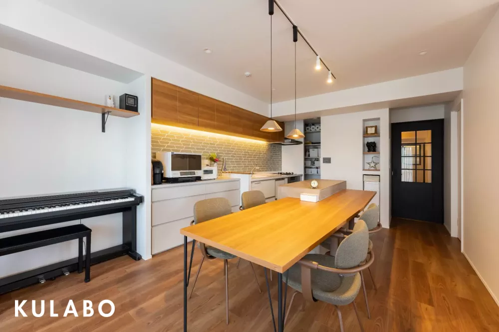 空間にピッタリ合う吊戸棚を造作した愛知県海部郡蟹江町のリノベーション事例