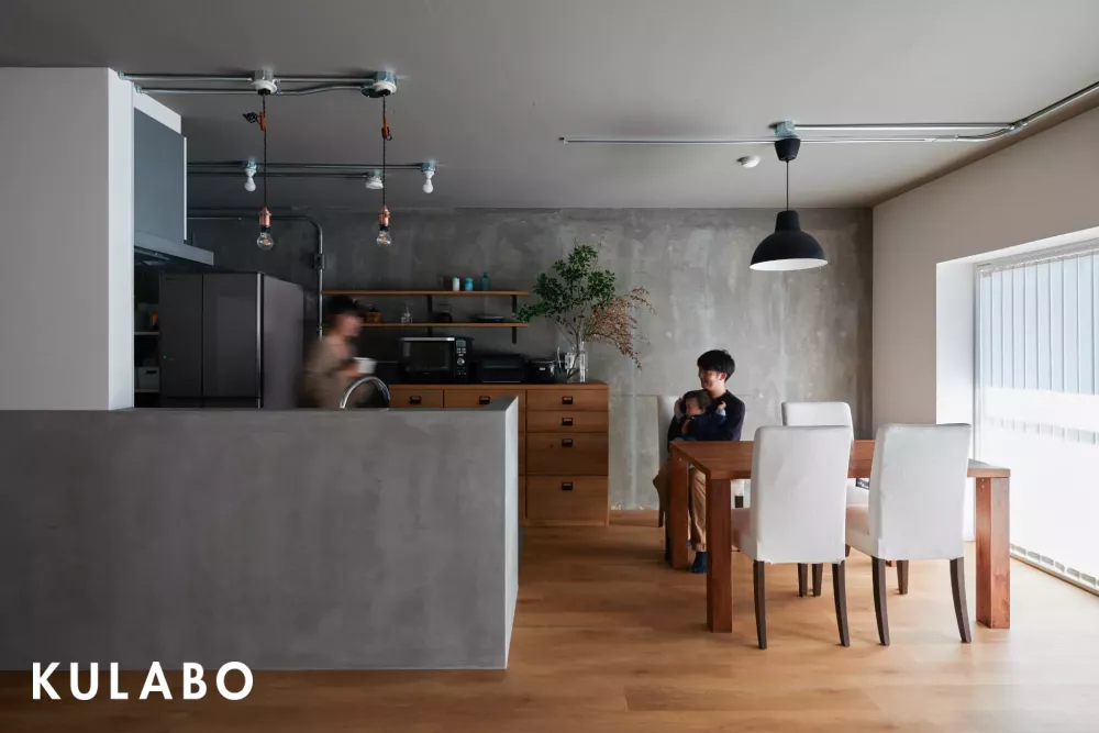 おしゃれなキッチン腰壁のリノベーション事例