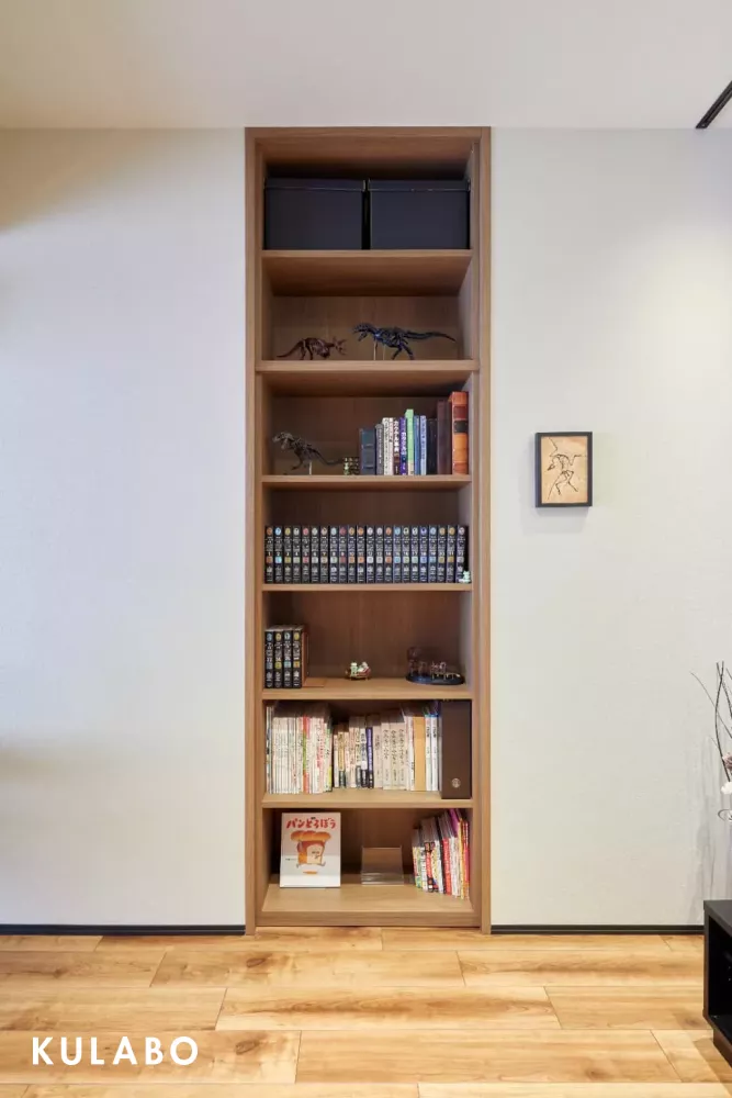 おしゃれな造作本棚のリノベーション施工事例