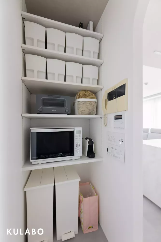 ウォークインタイプのパントリーを設置したリノベーション事例